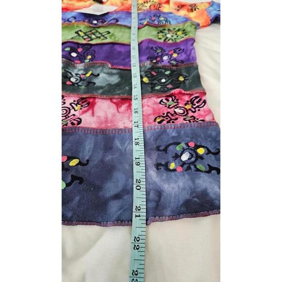 Himalayan Group Hand Painted Colorful Bohemian Long Sleeve Top Size Small - Picture 4 of 7